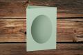 [16403265] Passepartoutkarten 3-teilig 120/360x169 mm (B6) ovaler Ausschnitt Mint gerippt 220 g/qm